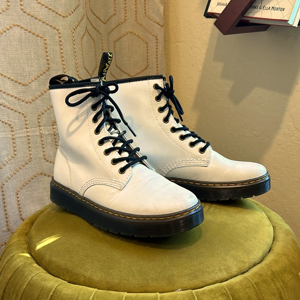 Dr. Martens White leather boot